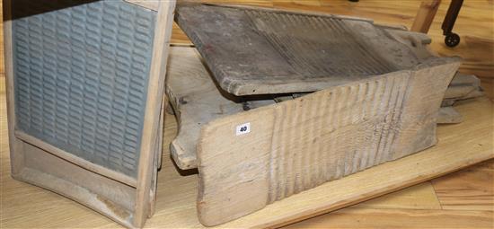 A quantity of washboards